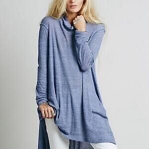 Free People We the Free Blue Wonder Tunic Top size M